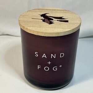 Sand And Fog Witches Brew Halloween Candle Wood Lid Witch on Broom 11.5 oz New